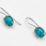 Sterling Silver Gemstone Drop Earrings