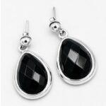 Sterling Silver Gemstone Drop Earrings