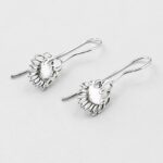 Sterling Silver Protea Drop Earrings