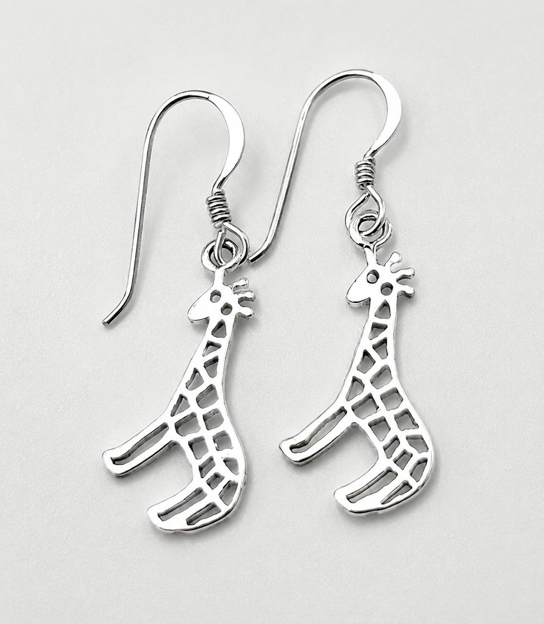 WhatsApp Image 2026-09-04 at 13.03.40 Sterling Silver Giraffe Drop Earrings - Image 1